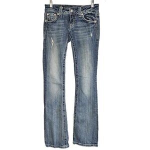 MISS ME Western Inspired Mid-low Rise Bootcut (Style JP5455B) Jeans Size 26